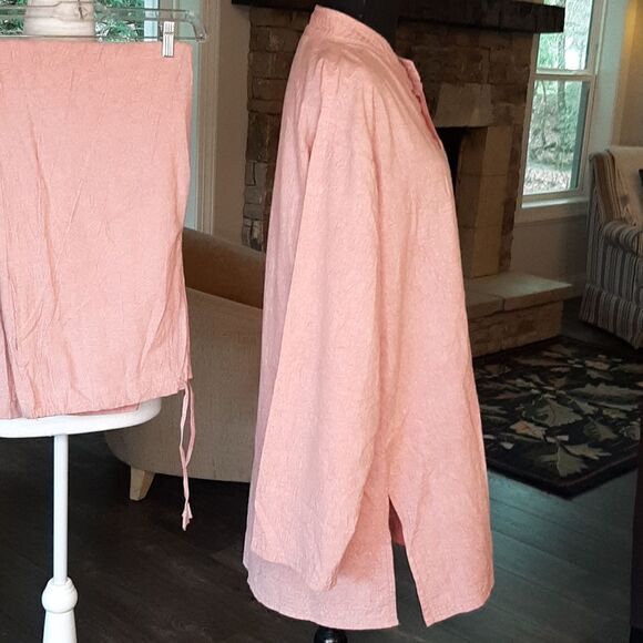 Cotton Made In India Pink Shirt and Drawstring Pants Set - Picture 2 of 16